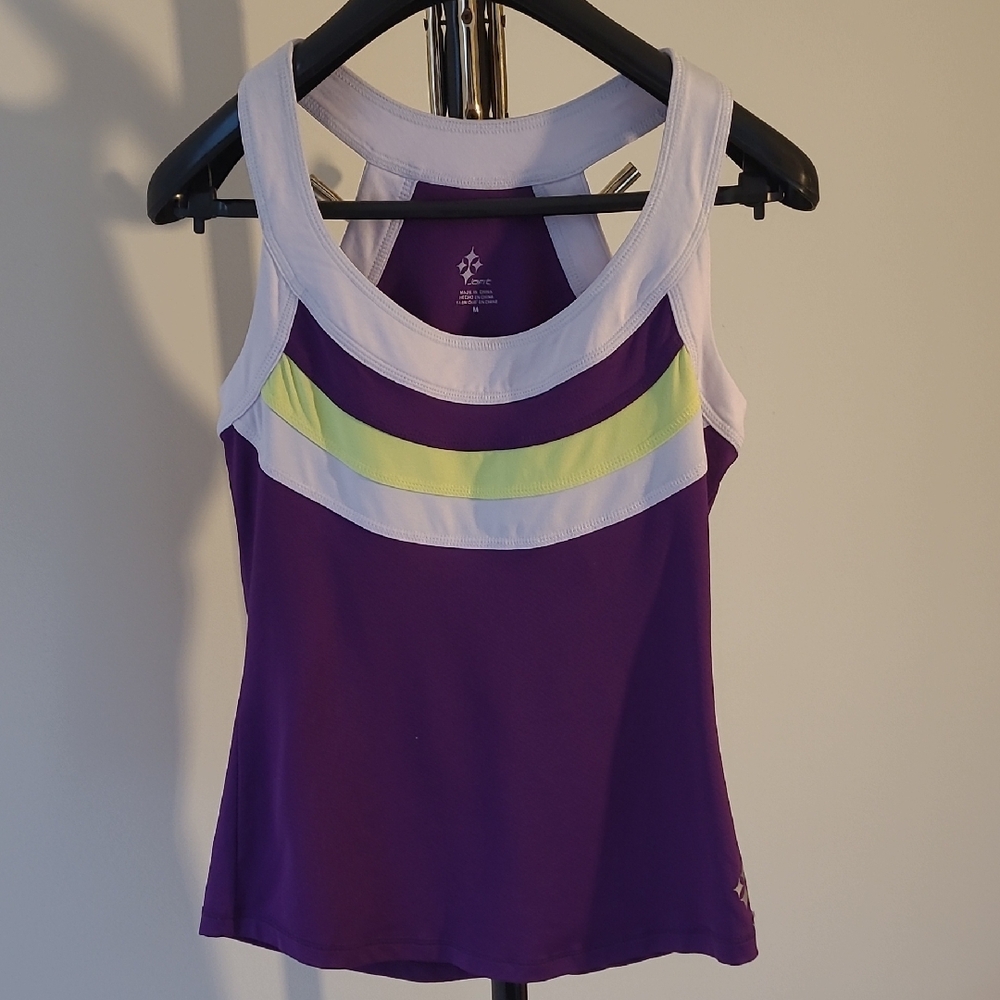 Jofit Purple and White Women's Tank Top
